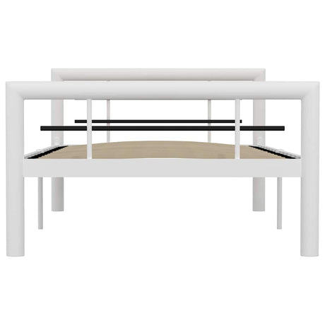 Vidaxl bedframe metaal wit en zwart 100x200 cm
