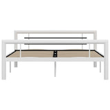 Vidaxl bedframe metaal wit en zwart 120x200 cm