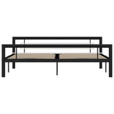 Vidaxl bedframe metaal zwart en wit 180x200 cm