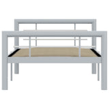 Vidaxl bedframe metaal grijs en wit 100x200 cm