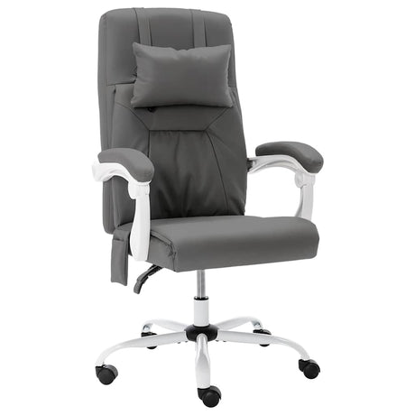 Vidaxl kantoormassagestoel kunstleer grijs