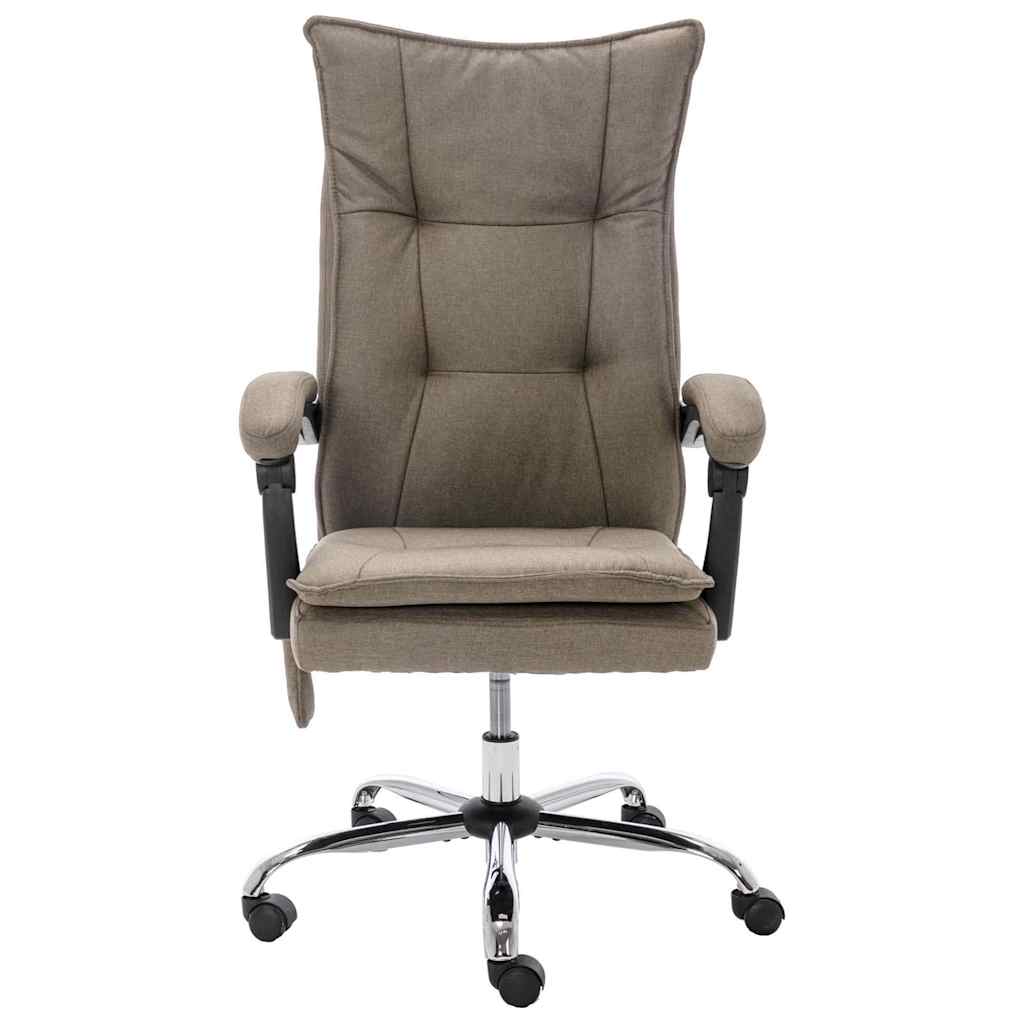 Vidaxl kantoormassagestoel stof taupe