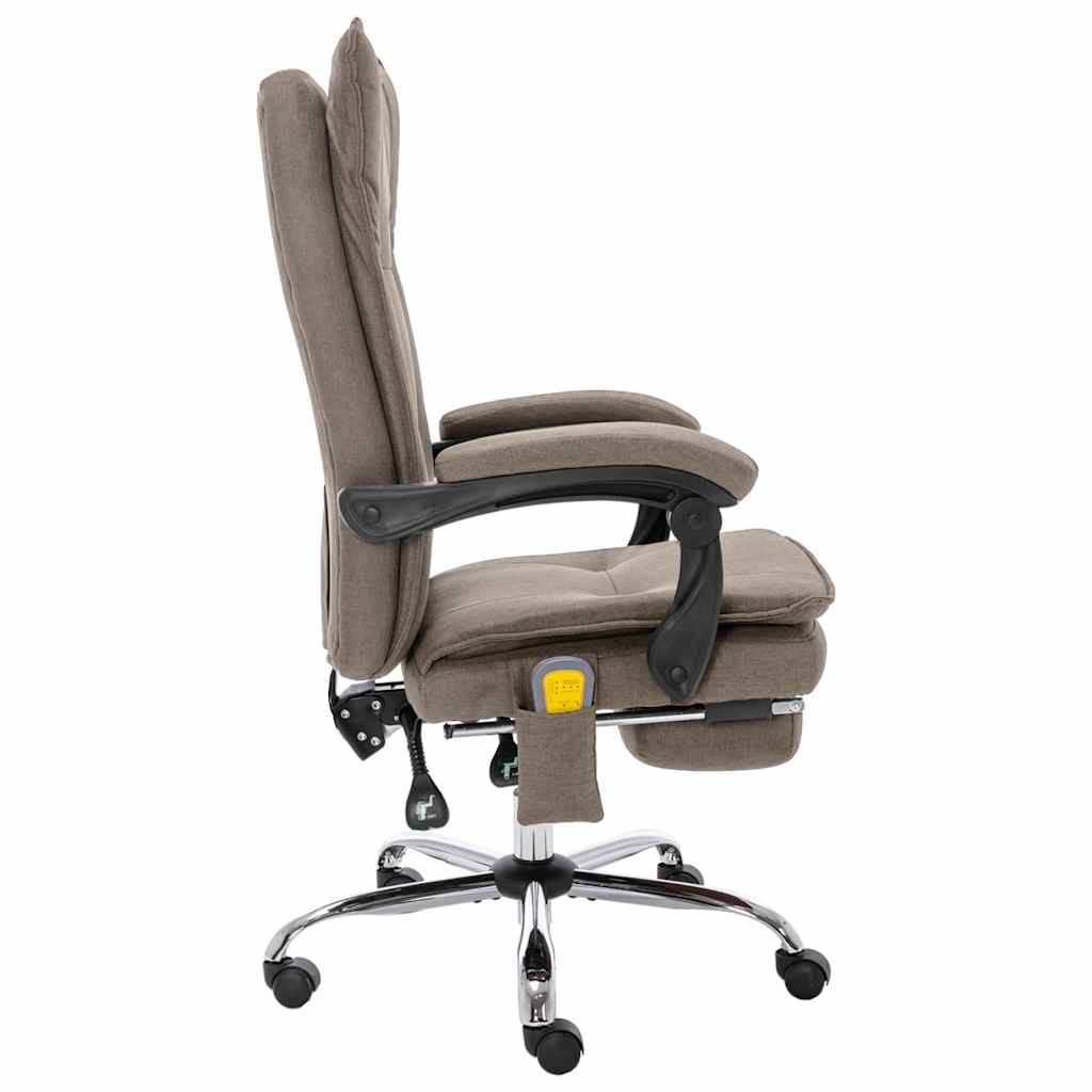 Vidaxl kantoormassagestoel stof taupe