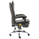Vidaxl kantoormassagestoel stof grijs