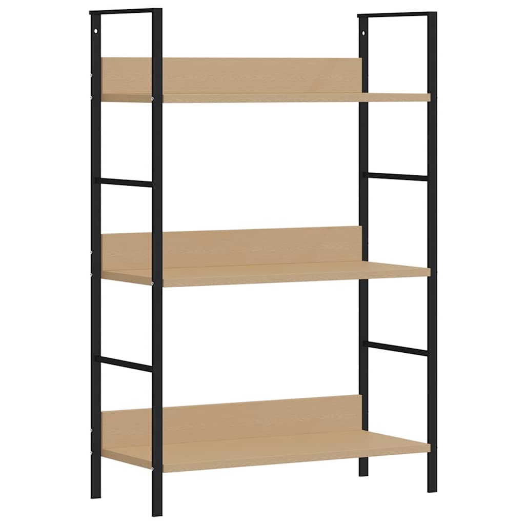 Vidaxl boekenkast 3 schappen 60x27,6x90,5 cm bewerkt hout eikenkleurig