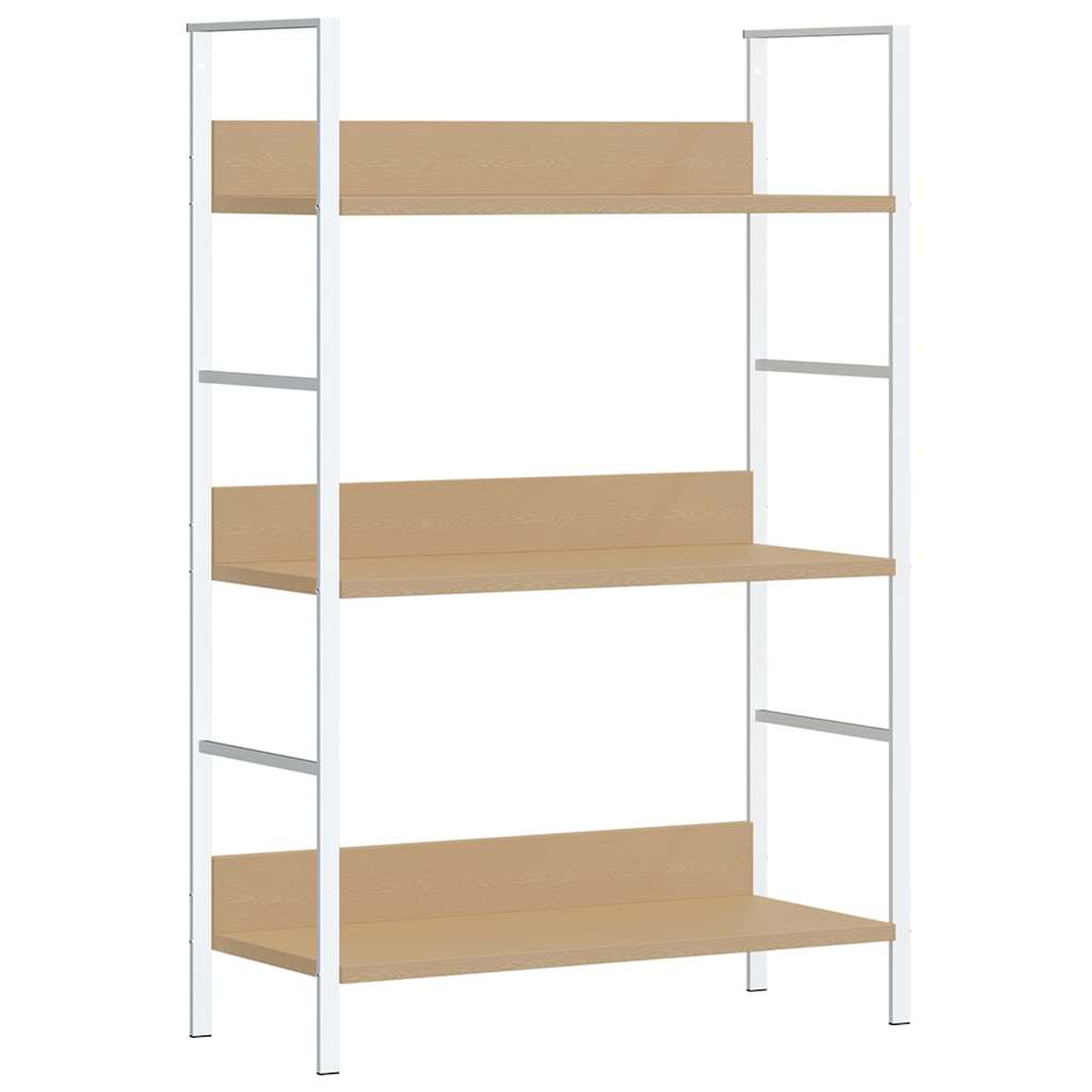 Vidaxl boekenkast 3 schappen 60x27,6x90,5 cm bewerkt hout eikenkleurig