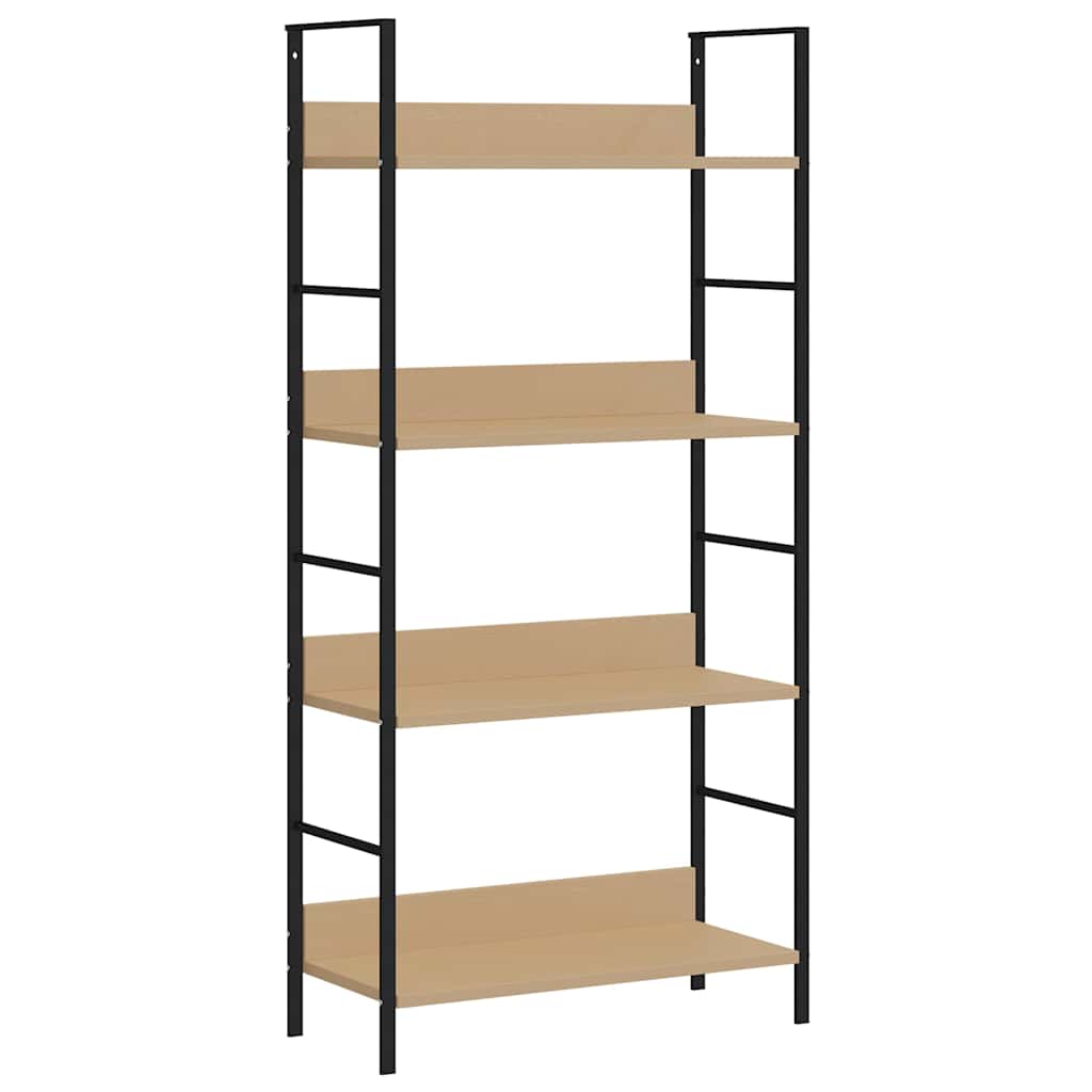 Vidaxl boekenkast 4 schappen 60x27,6x124,5 cm bewerkt hout eikenkleur