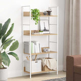 Vidaxl boekenkast 4 schappen 60x27,6x124,5 cm bewerkt hout eikenkleur