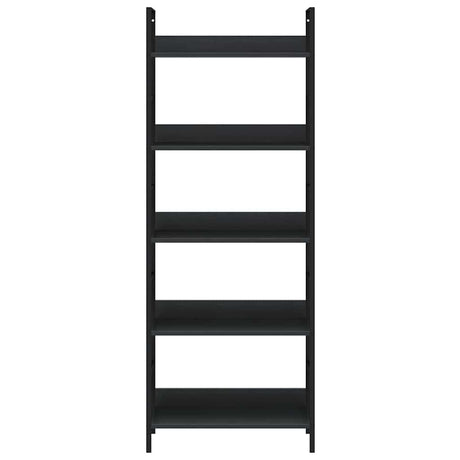 Vidaxl boekenkast met 5 schappen 60x27,6x158,5 cm bewerkt hout zwart