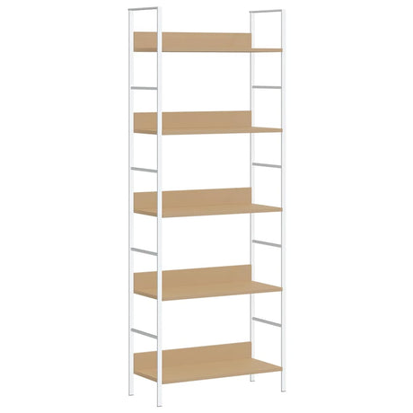 Vidaxl boekenkast 5 schappen 60x27,6x158,5 cm bewerkt hout eikenkleur