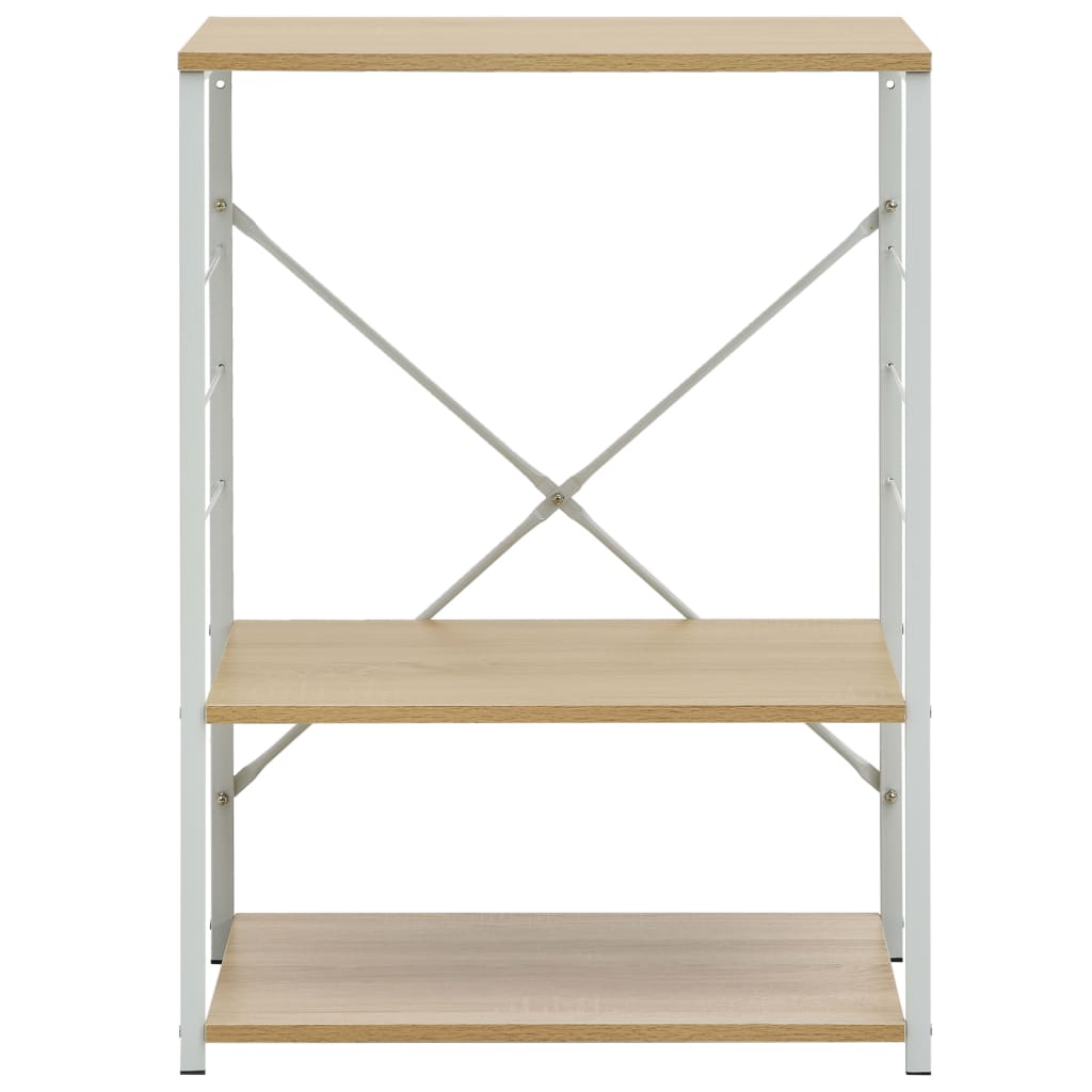 Vidaxl magnetronkast 60x39,6x79,5 cm bewerkt hout wit en eikenkleurig