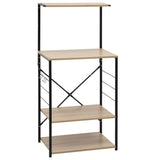 Vidaxl magnetronkast 60x39,6x123 cm bewerkt hout zwart en eikenkleurig