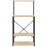 Vidaxl magnetronkast 60x39,6x123 cm bewerkt hout zwart en eikenkleurig