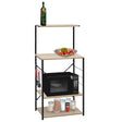 Vidaxl magnetronkast 60x39,6x123 cm bewerkt hout zwart en eikenkleurig