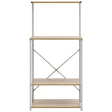 Vidaxl magnetronkast 60x39,6x123 cm bewerkt hout wit en eikenkleurig