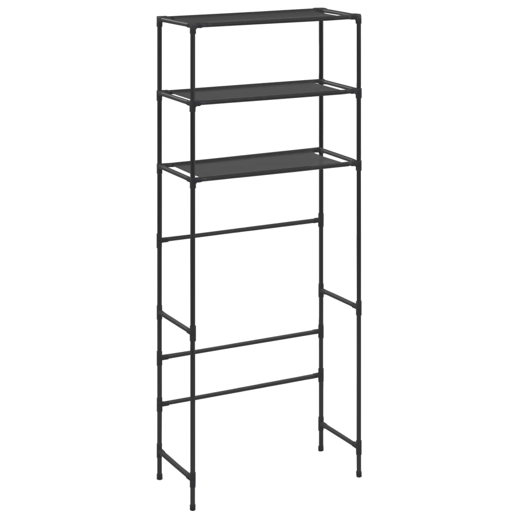 Vidaxl Rack de almacenamiento para lavadora boven 3 capas 69x28x169 cm negro