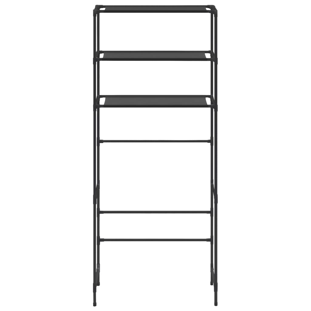 Vidaxl Rack de almacenamiento para lavadora boven 3 capas 69x28x169 cm negro