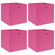 Vidaxl opbergboxen 4 st 32x32x32 cm stof roze