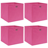 Vidaxl Storage Boxes 4 PCS 32x32x32 cm stoff rosa