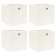 Vidaxl opbergboxen 4 st 32x32x32 cm stof wit