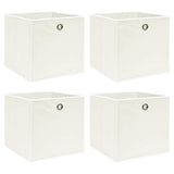 Vidaxl opbergboxen 4 st 32x32x32 cm stof wit