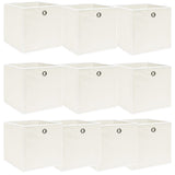 Vidaxl opbergboxen 10 st 32x32x32 cm stof wit