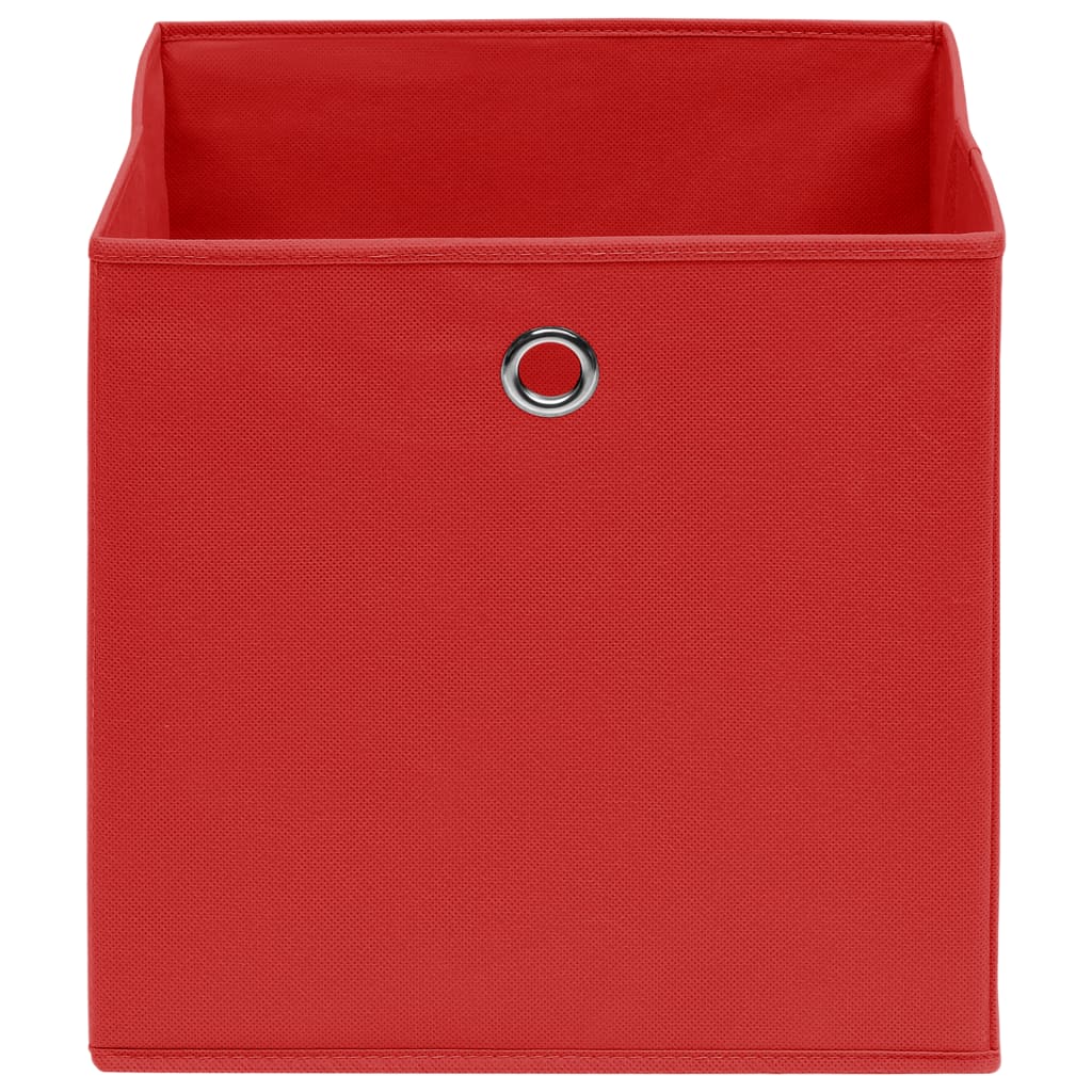 Scatole di archiviazione Vidaxl 10 PC 32x32x32 cm tessuto rosso