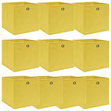 Cajas de almacenamiento de Vidaxl 10 PCS 32X32X32 CM TELA Amarillo