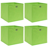 Scatole di archiviazione Vidaxl 4 PC 32X32X32 CM Green