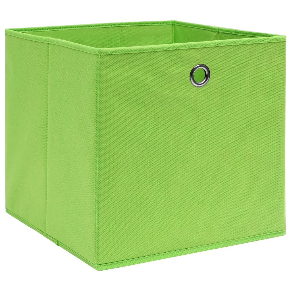 Scatole di archiviazione Vidaxl 4 PC 32X32X32 CM Green