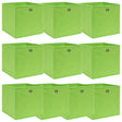 Vidaxl opbergboxen 10 st 32x32x32 cm stof groen