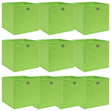 Vidaxl opbergboxen 10 st 32x32x32 cm stof groen