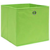 Vidaxl opbergboxen 10 st 32x32x32 cm stof groen