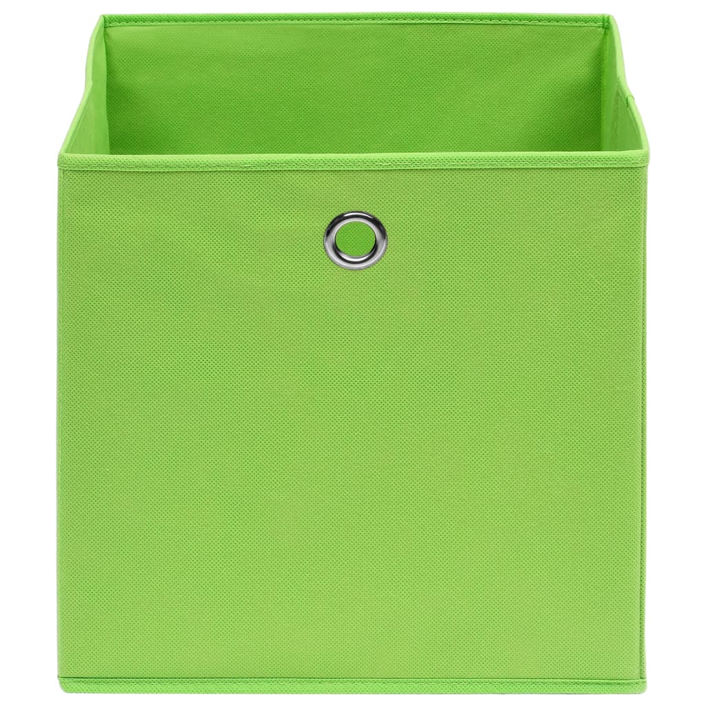 Scatole di archiviazione Vidaxl 10 PC 32X32X32 CM Green