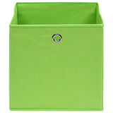 Vidaxl opbergboxen 10 st 32x32x32 cm stof groen