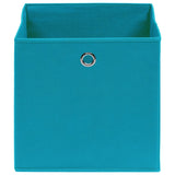 Scatole di archiviazione Vidaxl 10 pezzi 32x32x32 cm tessuto blu baby