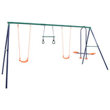 Vidaxl Swing -Set mit Gymnastikringen und 4 Stahlsitzen