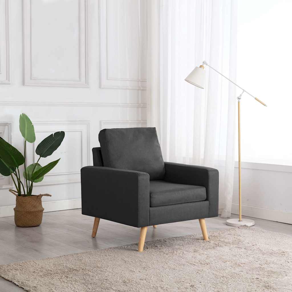 Vidaxl fauteuil stof donkergrijs