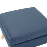 Vidaxl voetenbank stof blauw