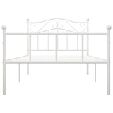 Vidaxl bedframe metaal wit 90x200 cm