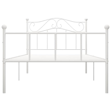 Vidaxl bedframe metaal wit 90x200 cm
