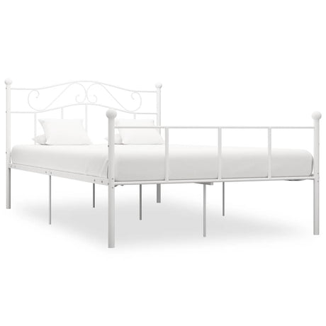 Vidaxl bedframe metaal wit 120x200 cm