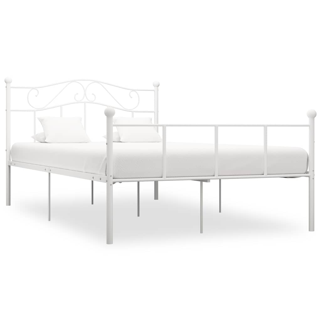 Vidaxl bedframe metaal wit 140x200 cm