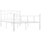 Vidaxl bedframe metaal wit 140x200 cm