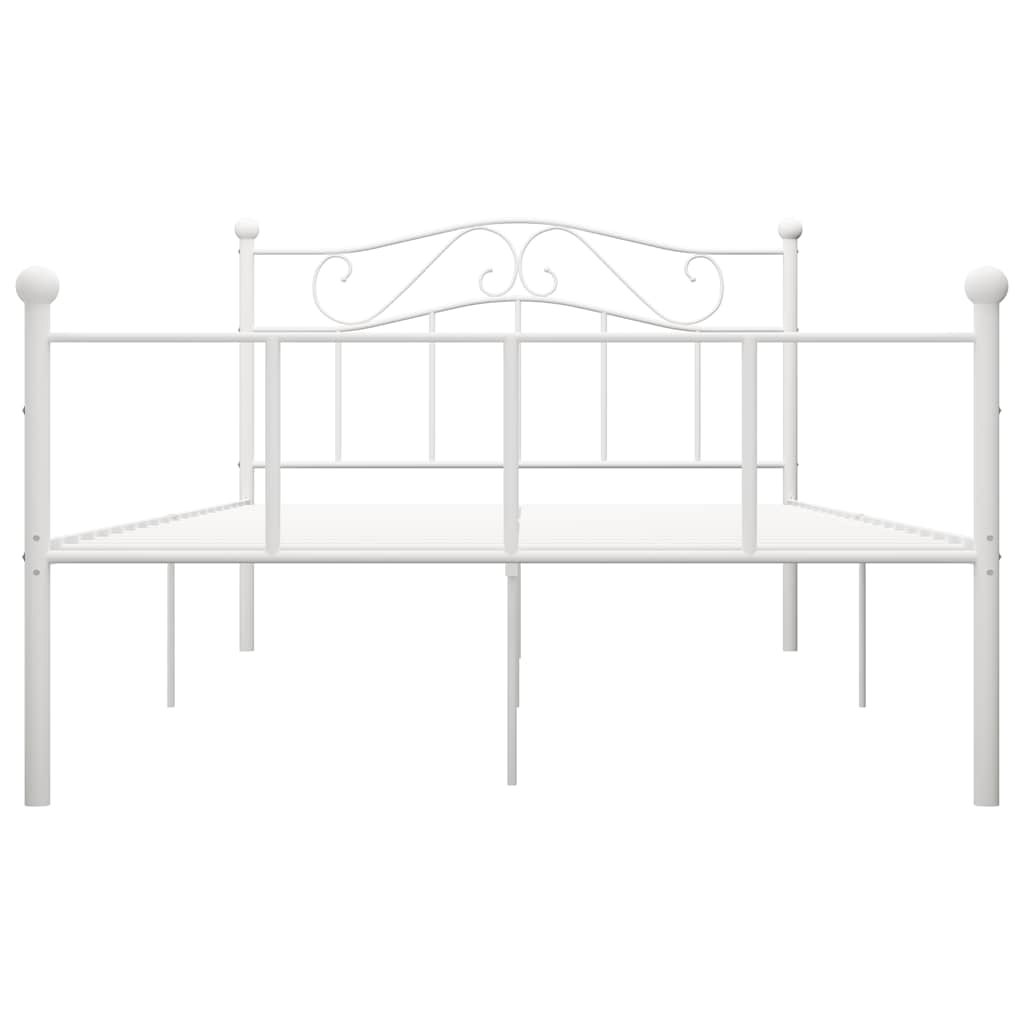 Vidaxl bedframe metaal wit 140x200 cm
