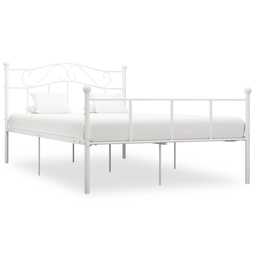 Vidaxl bedframe metaal wit 160x200 cm