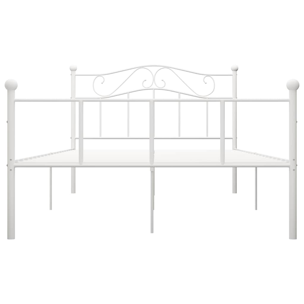 Vidaxl bedframe metaal wit 160x200 cm