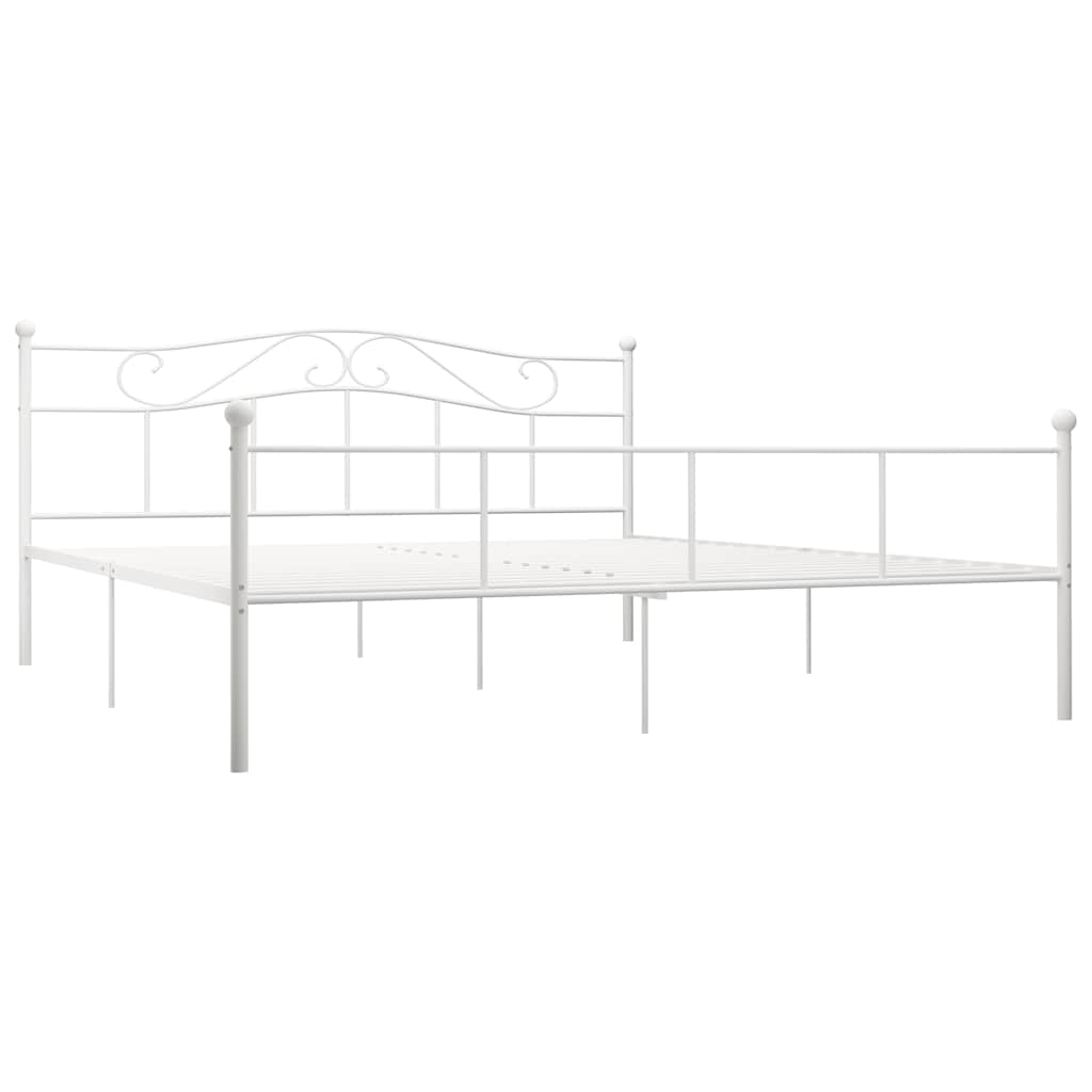 Vidaxl bedframe metaal wit 180x200 cm