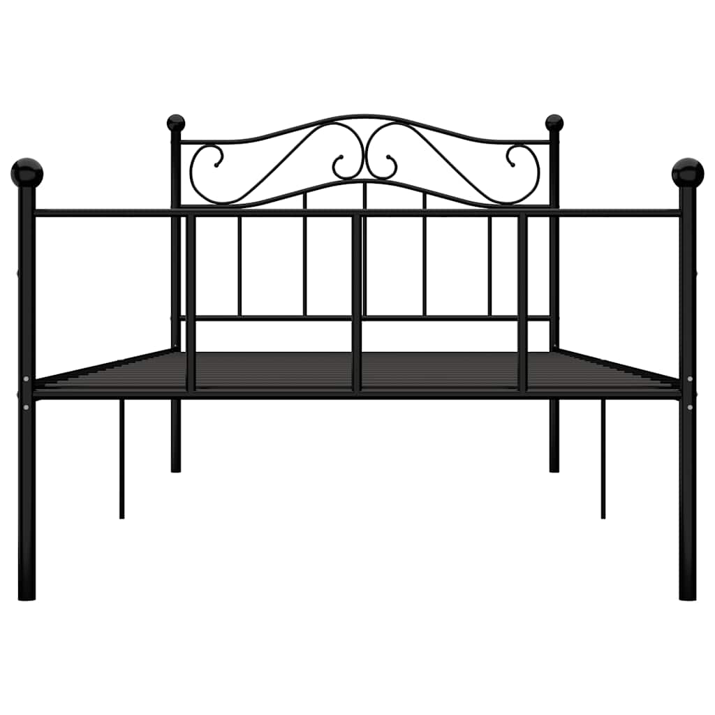 Vidaxl bedframe metaal zwart 90x200 cm