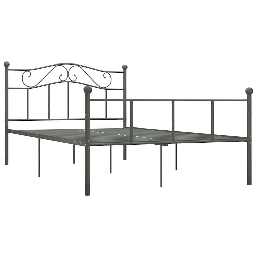 Vidaxl bedframe metaal grijs 160x200 cm